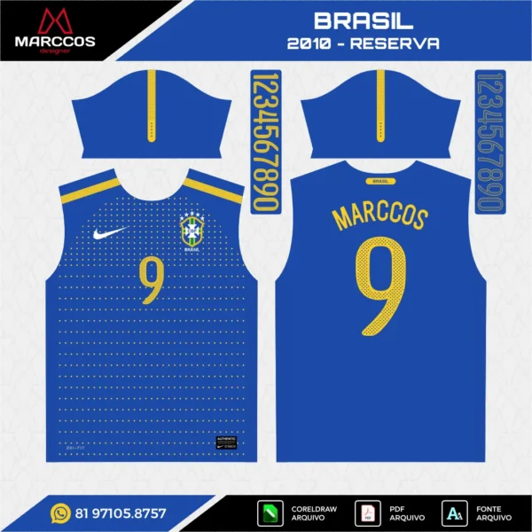 Arte Vetor Camisa Brasil Reserva 2010 Arte Vetor Camisa Brasil Reserva 2010