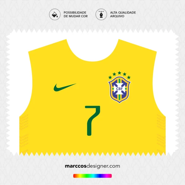 Arte Vetor Camisa Brasil Titular 2014.2015
