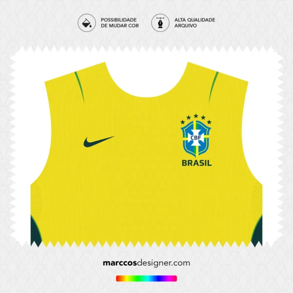 Arte Vetor Camisa Brasil Titular 2025.2026