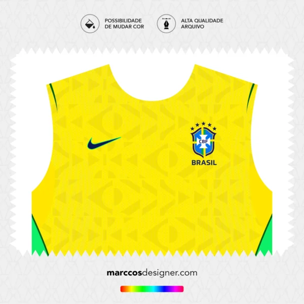 Arte Vetor Camisa Brasil Titular 2025.2026