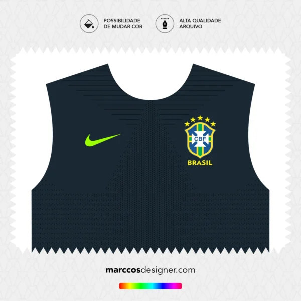 Arte Vetor Camisa Brasil Treino 2018