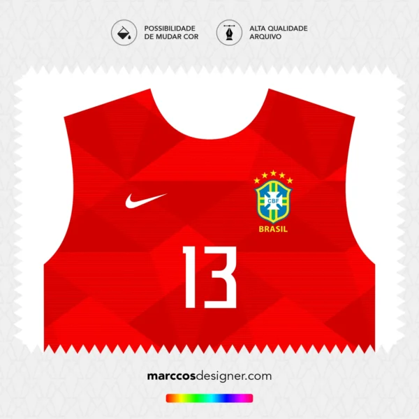 Arte Vetor Camisa Brasil Vermet