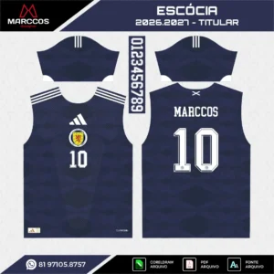 Arte Vetor Camisa Escócia Titular 2026.2027 Arte Vetor Camisa Escócia Titular 2026.2027