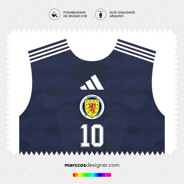 Arte Vetor Camisa Escócia Titular 2026.2027