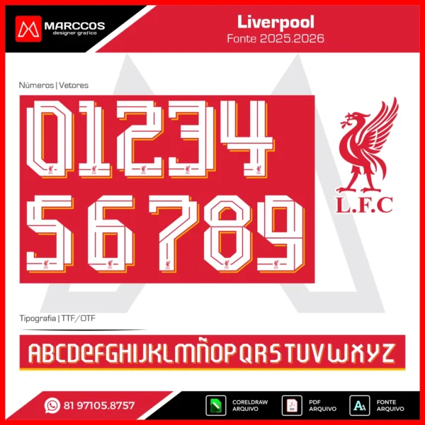 Fonte Liverpool 2025.2026 Fonte Liverpool 2025.2026