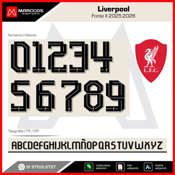 Fonte Liverpool 2025.2026 Fonte Liverpool 2025.2026