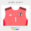 Arte Vetor Camisa Japão Goleiro 2026.2027 Arte Vetor Camisa Japão Goleiro 2026.2027