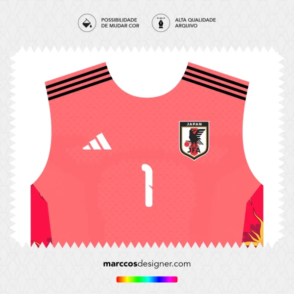 Arte Vetor Camisa Japão Goleiro 2026.2027