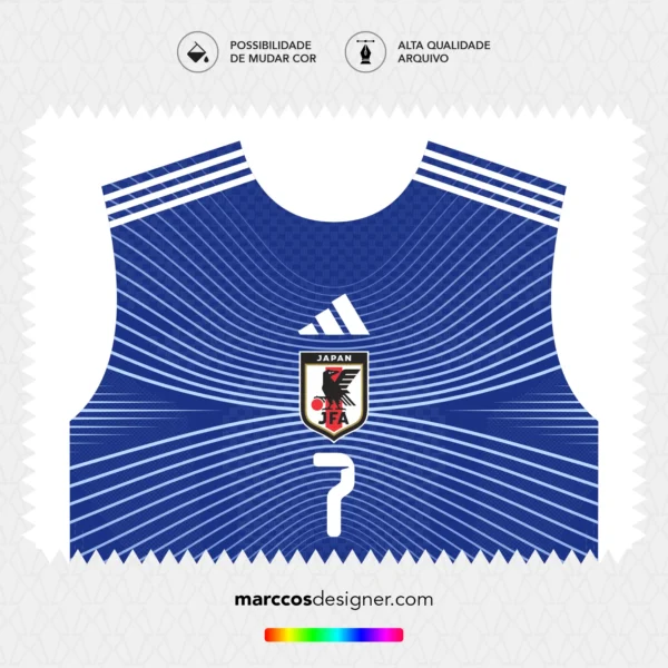 Arte Vetor Camisa Japão Titular 2026.2027