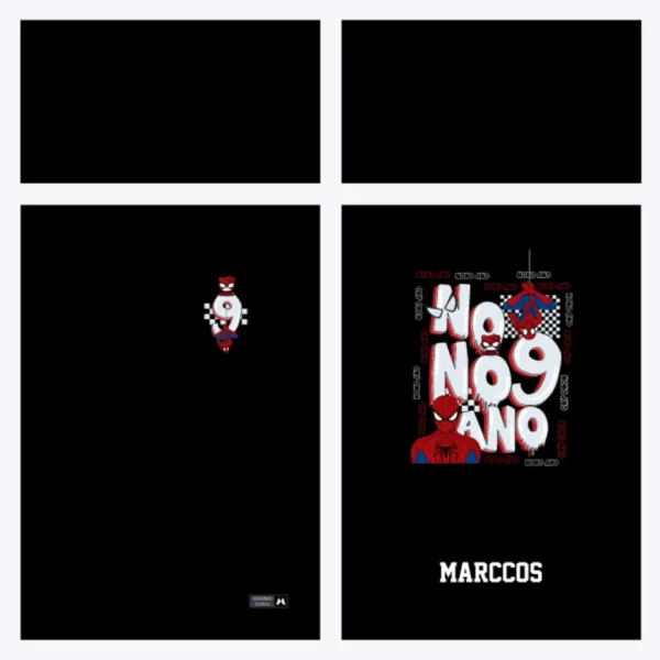 Arte Vetor Camisa Nono Ano Homem Aranha - MD070