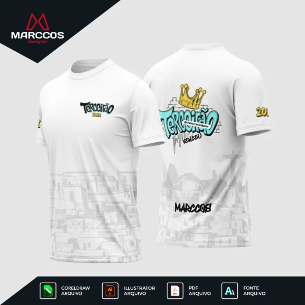 Arte Vetor Camisa Terceirão Favela - MD078 Arte Vetor Camisa Terceirão Favela - MD078