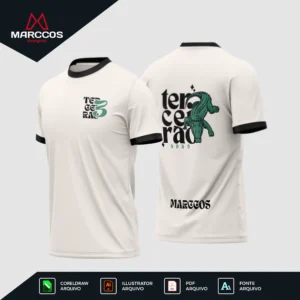 Arte Vetor Camisa Terceirão Jacaré - MD073 Arte Vetor Camisa Terceirão Jacaré - MD073