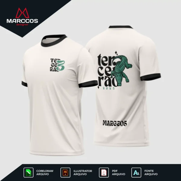 Arte Vetor Camisa Terceirão Jacaré - MD073 Arte Vetor Camisa Terceirão Jacaré - MD073