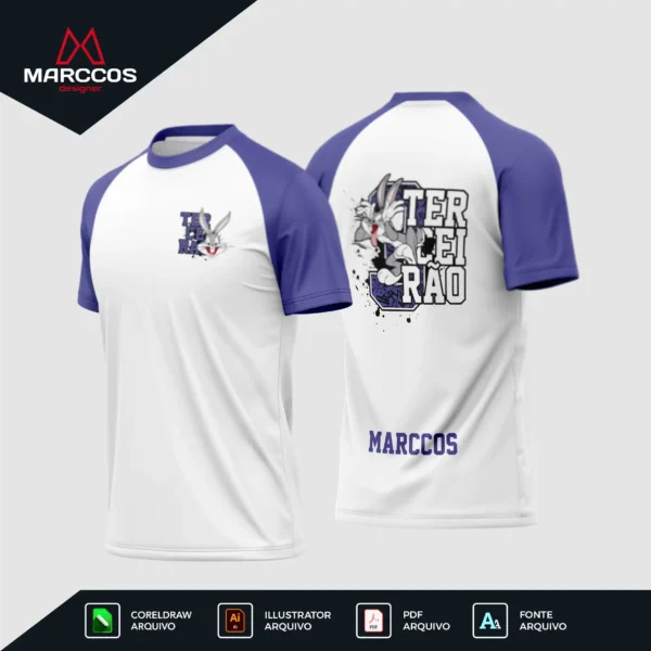 Arte Vetor Camisa Terceirão Pernalonga - MD076 Arte Vetor Camisa Terceirão Pernalonga - MD076