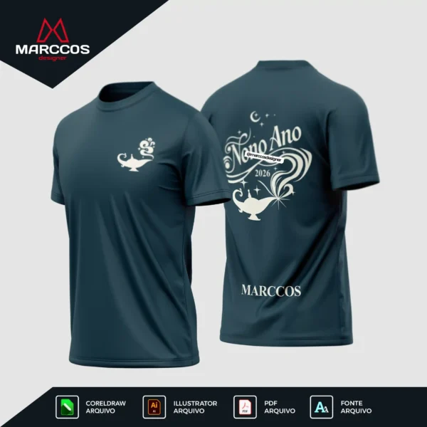 Arte Vetor Camisa Nono Ano Lâmpada Mágica - MD077 Arte Vetor Camisa Nono Ano Lâmpada Mágica - MD077