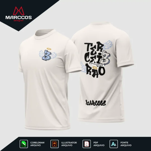 Arte Vetor Camisa Terceirão Angel - MD071 Arte Vetor Camisa Terceirão Angel - MD071