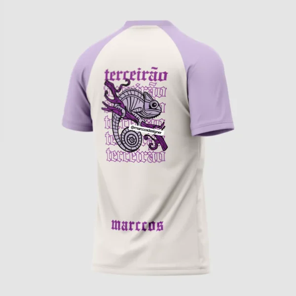 Arte Vetor Camisa Terceirão Camaleão - MD074 Arte Vetor Camisa Terceirão Camaleão - MD074
