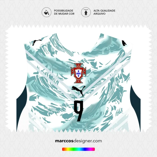 Arte Vetor Camisa Portugal Reserva 2026.2027