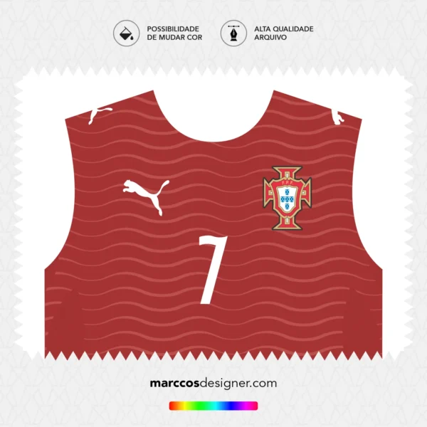 Arte Vetor Camisa Portugal Titular 2026.2027