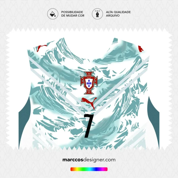 Arte Vetor Camisa Portugal Reserva 2026.2027