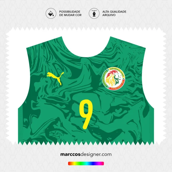Arte Vetor Camisa Senegal Reserva 2024.2025