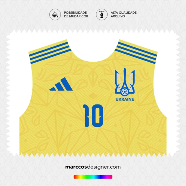 Arte Vetor Camisa Ucrânia Titular 2026.2027