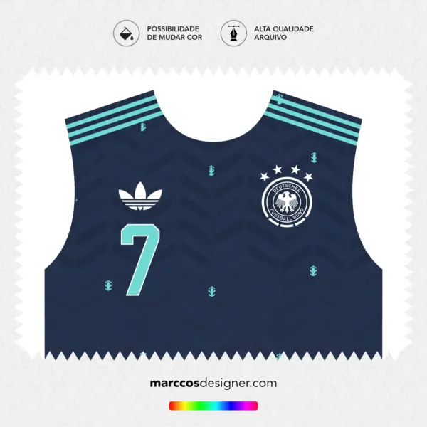 Arte Vetor Camisa Alemanha Reserva 2026.2027