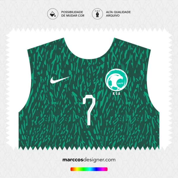 Arte Vetor Camisa Arábia Saudita Reserva 2022