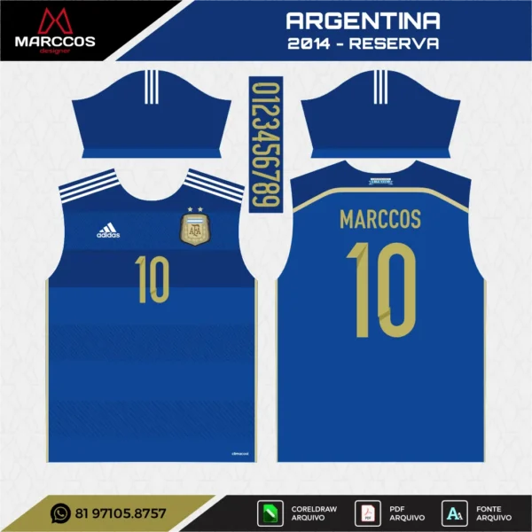 Arte Vetor Camisa Argentina Reserva 2014 Arte Vetor Camisa Argentina Reserva 2014