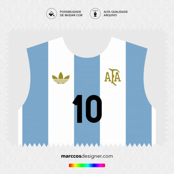 Arte Vetor Camisa Argentina 50 Anos 204
