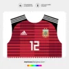 Arte Vetor Camisa Argentina Goleiro 2018 Arte Vetor Camisa Argentina Goleiro 2018