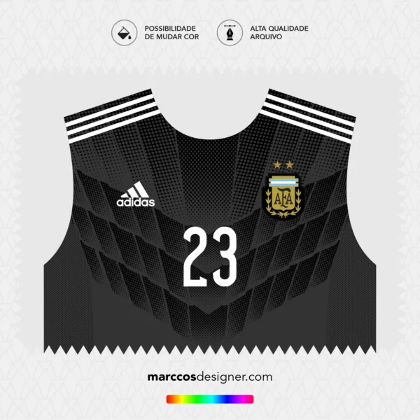 Arte Vetor Camisa Argentina Goleiro 2015