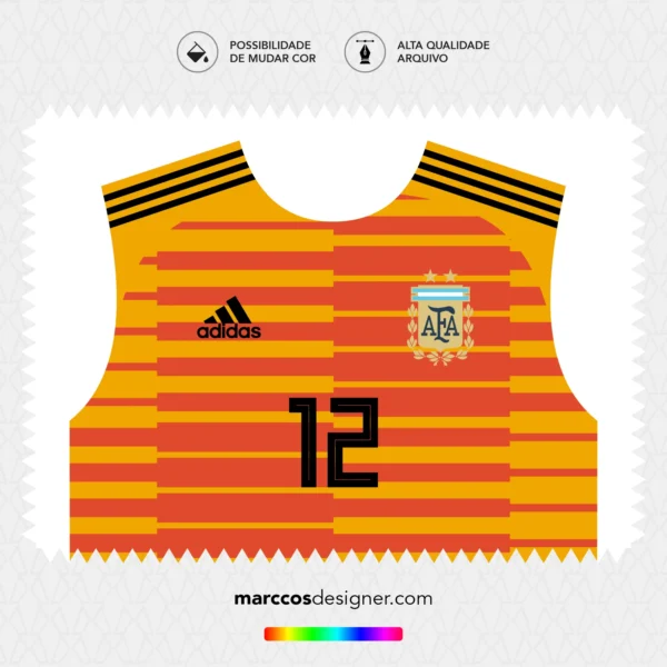 Arte Vetor Camisa Argentina Goleiro 2018
