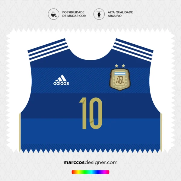 Arte Vetor Camisa Argentina Reserva 2014