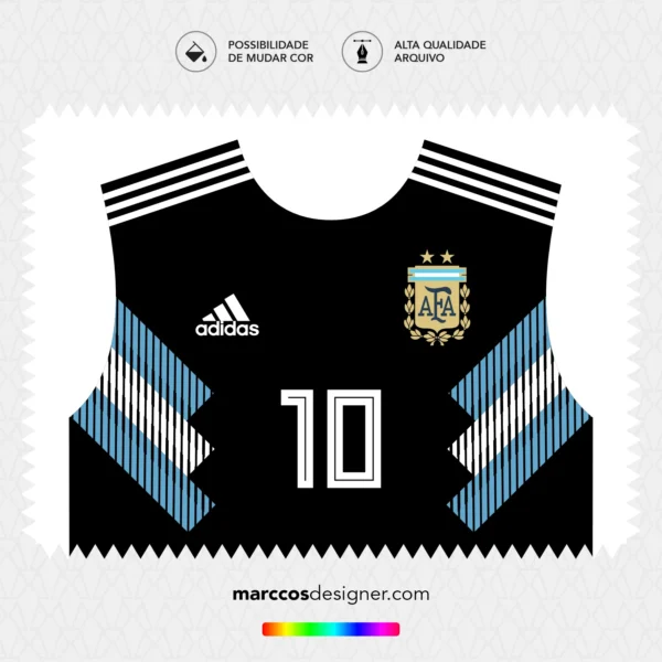 Arte Vetor Camisa Argentina Reserva 2018