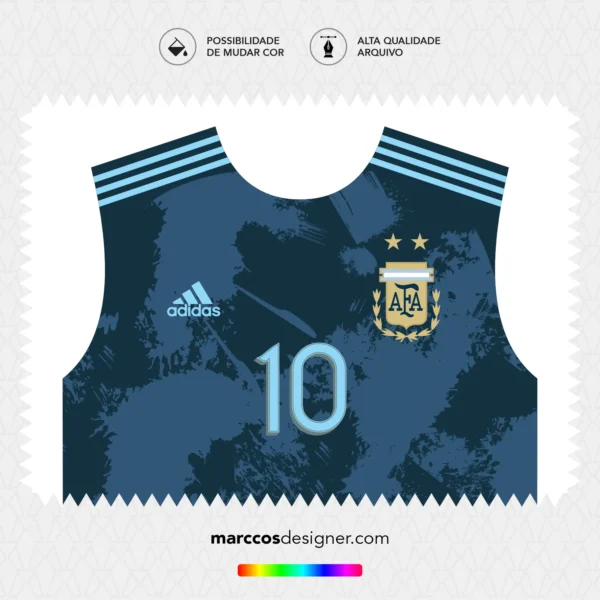 Arte Vetor Camisa Argentina Reserva 2020.2021