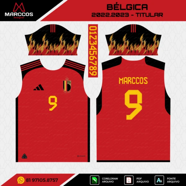 Arte Vetor Camisa Bélgica Titular 2020.2021 Arte Vetor Camisa Bélgica Titular 2020.2021
