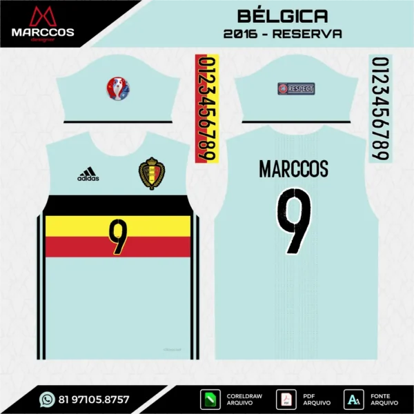 Arte Vetor Camisa Bélgica Reserva 2016 Arte Vetor Camisa Bélgica Reserva 2016