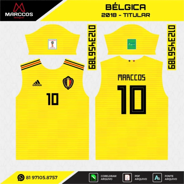 Arte Vetor Camisa Bélgica Reserva 2018 Arte Vetor Camisa Bélgica Reserva 2018