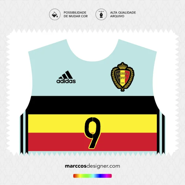 Arte Vetor Camisa Bélgica Reserva 2016