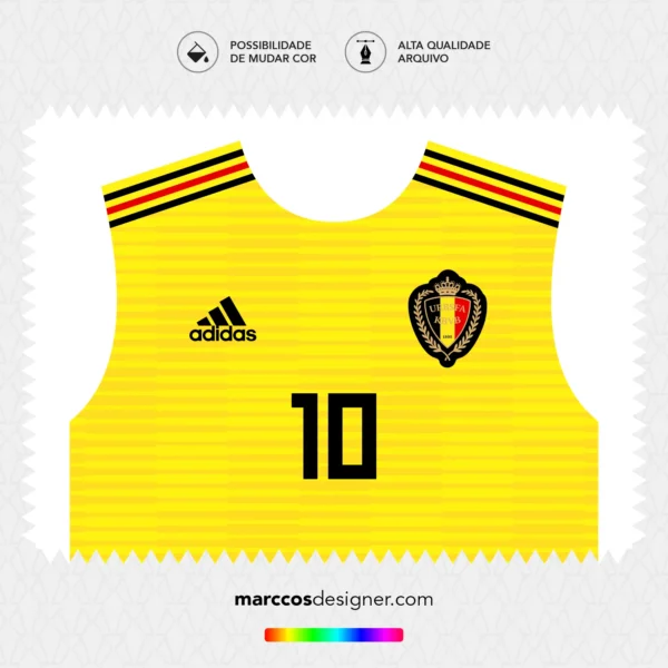 Arte Vetor Camisa Bélgica Reserva 2018