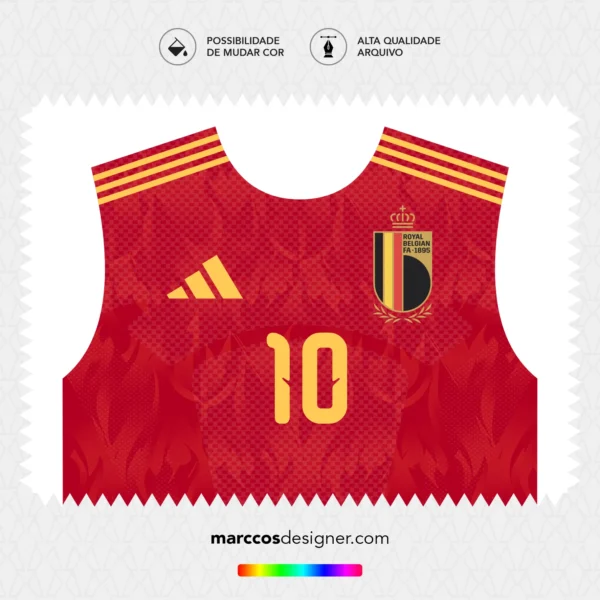 Arte Vetor Camisa Bélgica Titular 2026.2027