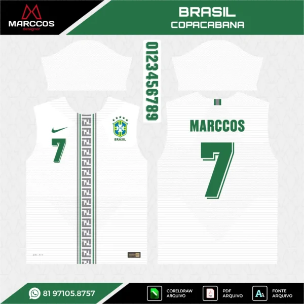 Arte Vetor Camisa Brasil Copacabana Arte Vetor Camisa Brasil Copacabana