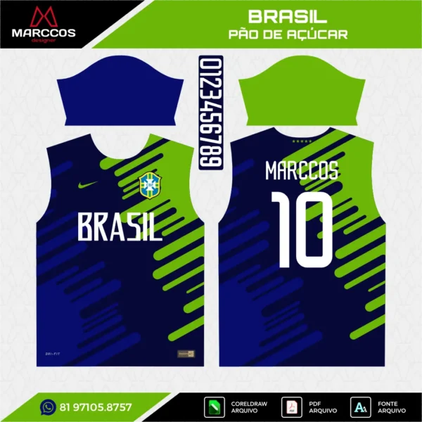 Arte Vetor Camisa Brasil Pão de Açúcar Arte Vetor Camisa Brasil Pão de Açúcar