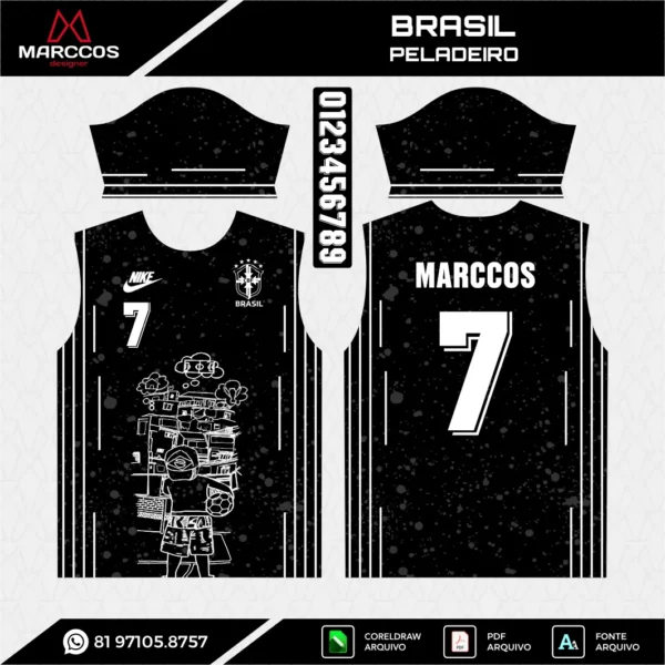 Arte Vetor Camisa Brasil Peladeiro Arte Vetor Camisa Brasil Peladeiro