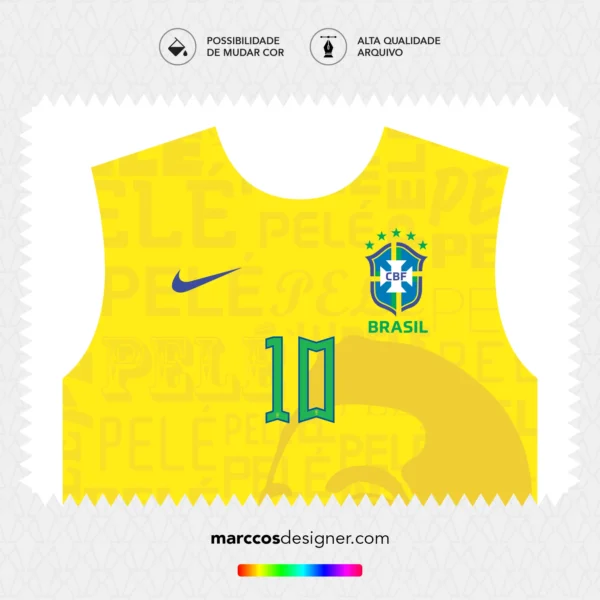 Arte Vetor Camisa Brasil Pelé