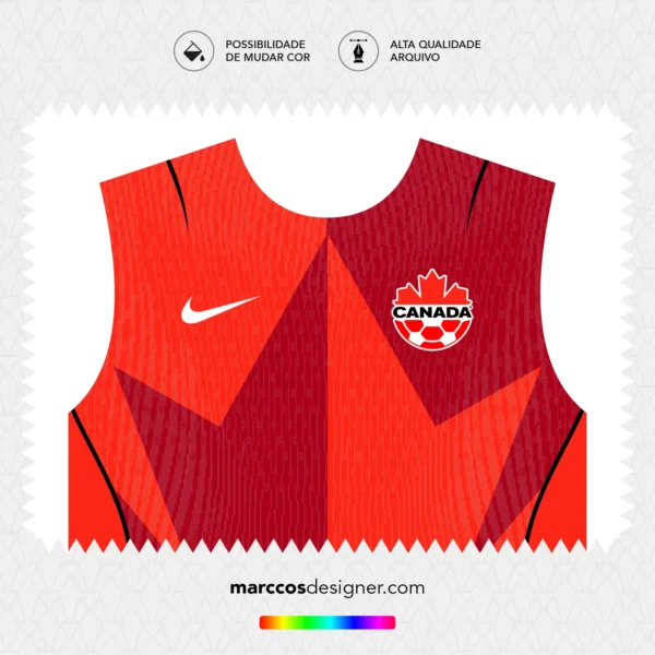 Arte Vetor Camisa Canadá Titular 2026.2027