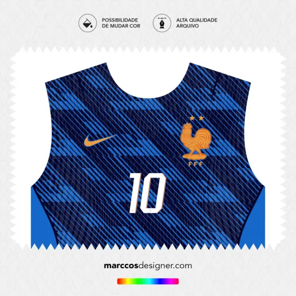 Arte Vetor Camisa França Titular 2026.2027