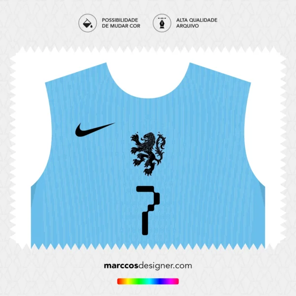 Arte Vetor Camisa Holanda Feminina Reserva 2025.2026