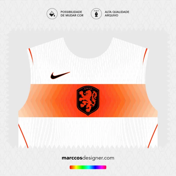 Arte Vetor Camisa Holanda Reserva 2026.2027